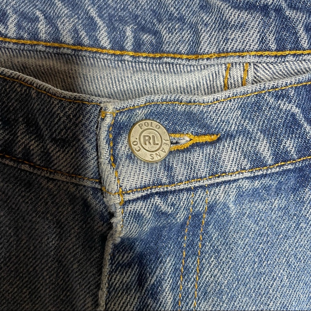 VTG Polo Ralph Lauren Banner Jeans Relaxed Leg Denim Blue Mens Sz 14x31 - Picture 2 of 7